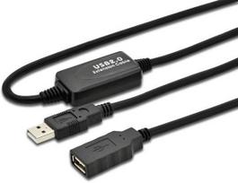 active usb extension cable - Digitus Cable USB / USB Black 10m - 1 nuotrauka
