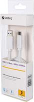 usb a male to a male - Sandberg Cable USB to USB 2m - 2 nuotrauka