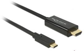 usb c hdmi cable - Delock Cable USB / HDMI Black 1m - 1 nuotrauka