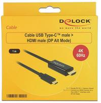 usb c hdmi cable - Delock Cable USB / HDMI Black 1m - 3 nuotrauka
