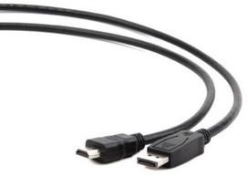 display port laidas - Gembird Cable DisplayPort / HDMI Black 5m - 1 nuotrauka
