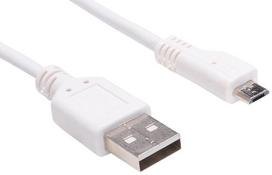 usb type b - Sandberg Cable USB to USB-micro White 3m - 1 nuotrauka