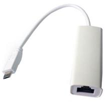 plokste tinklo - Gembird Adapter USB-micro to RJ-45 White - 1 nuotrauka