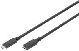 usb c extension cable - Digitus USB Type-C M To F Cable Black 1m - 1 nuotrauka