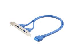 wifi adapter 3.2 - Gembird USB 3.0 x 2 Receptacle On Bracket - 1 nuotrauka