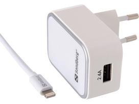 Sandberg USB Wall Charger + Apple Lightning Cable White