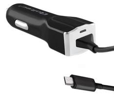 Qoltec Intelligent USB-C Car Charger Black