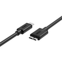 usb y cable - Unitek Y-C475BK, Micro USB type B/USB-C, 1 m, juoda - 4 nuotrauka