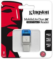 kingston usb 3c - Kingston MobileLite DUO 3C USB3.1+TypeC microSDHC/SDXC Card Reader - 5 nuotrauka