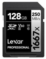 128 atminties - LEXAR PROFESSIONAL SDHC / SDXC 1667X UHS-II 128GB - 1 nuotrauka