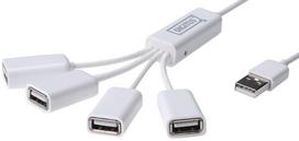 USB šakotuvai (USB hub) Digitus 4-port Slim Spider Hub USB 2.0