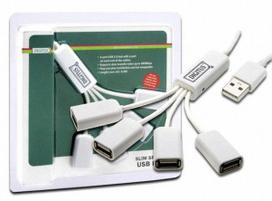 usb 4 port hub - USB šakotuvai (USB hub) Digitus 4-port Slim Spider Hub USB 2.0 - 3 nuotrauka