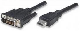 hdmi to dvi d cable - Techly Monitor Cable DVI-D to HDMI Black 1.8m - 1 nuotrauka
