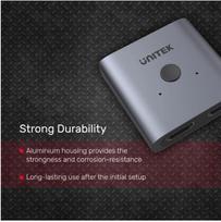 aliuminio kabeliai - UNITEK V1127A Aluminium HDMI 2.0 4K Sw - 4 nuotrauka