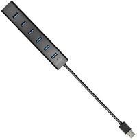 ikrovimo adapteris - AXAGON HUE-SA7BP 7x USB3.0 ALU Charging Hub Incl. AC Adapter, Black - 3 nuotrauka