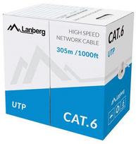 6 cat lan - Laidas Lanberg Cable UTP CAT 6 CU Grey 305m - 2 nuotrauka
