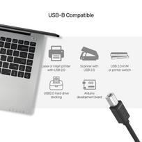 usb y cable - Unitek USB 2.0 A To USB B Cable 5m Black - 4 nuotrauka