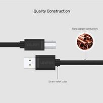 usb y cable - Unitek USB 2.0 A To USB B Cable 5m Black - 5 nuotrauka