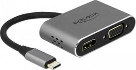 usb vga adapteris - Delock USB-C To HDMI/VGA Adapter - 2 nuotrauka