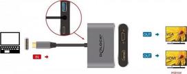 usb vga adapteris - Delock USB-C To HDMI/VGA Adapter - 4 nuotrauka