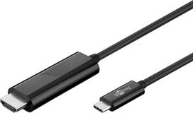 hdmi type c laidas - Goobay Cable HDMI To USB Type C 1.8m Black - 1 nuotrauka