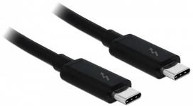 thunderbolt laidas - Delock Thunderbolt 3 USB-C Cable Passive 1.5m Black - 1 nuotrauka