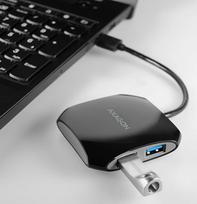 usb sakotuvas 3 2 - Axagon HUE-S1B USB3.0 Quattro Hub - 7 nuotrauka
