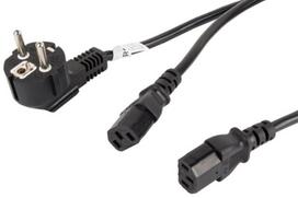 maitinimo laidas iec 320 c13 - Lanberg Cable IEC C13 / Schuko 1.8m Black - 1 nuotrauka