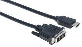 hdmi to dvi d cable - Manhattan Monitor Cable HDMI to DVI-D Black 3m - 2 nuotrauka