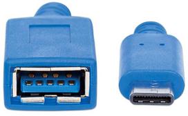 usb type a to c 3.1 - Manhattan Adapter USB C to USB A Blue 0.15m - 2 nuotrauka