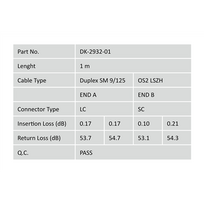 type 2 kabels - Digitus LC / SC Fiber Optic Patch Cord 1m - 4 nuotrauka