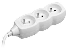 Tracer Power Cord 3 outlets White 1.5m