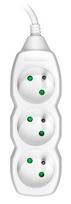 ilgintuvas 1,5m - Tracer Power Cord 3 outlets White 1.5m - 2 nuotrauka