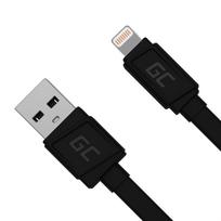 lightning to usb a cable - Green Cell Matte USB To Apple Lightning Cable 25cm Black - 2 nuotrauka