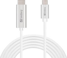 usb c hdmi cable - Sandberg USB-C to HDMI Cable 2m White - 1 nuotrauka