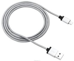 apple pakrovejas - Canyon Braided Cable Apple Lightning / USB 1m Grey - 1 nuotrauka