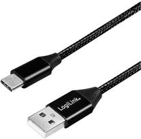 laidas usb a usb c 1m - Logilink USB To USB Type-C Cable Black 1m - 1 nuotrauka