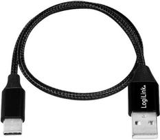 laidas usb a usb c 1m - Logilink USB To USB Type-C Cable Black 1m - 2 nuotrauka