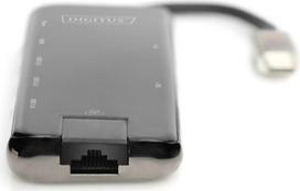 hdmi type c laidas - Assmann DA-70887, HDMI / Micro SD / RJ-45 / 2 x USB Type-C / 4 x USB Type A - 2 nuotrauka