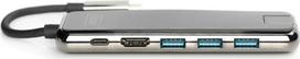 hdmi type c laidas - Assmann DA-70887, HDMI / Micro SD / RJ-45 / 2 x USB Type-C / 4 x USB Type A - 3 nuotrauka