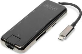 hdmi type c laidas - Assmann DA-70887, HDMI / Micro SD / RJ-45 / 2 x USB Type-C / 4 x USB Type A - 6 nuotrauka