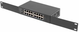 lanberg 10" - Lanberg Jungiklis 16X1GB Gigabit Ethernet stovas RSGE-16 - 6 nuotrauka
