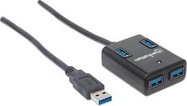 usb 4 port hub - Kabelis MANHATTAN SuperSpeed USB 3.0 Hub 4 Ports USB 2.0 - 2 nuotrauka