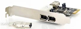 2x 3.5 - DIGITUS IEEE 1394a Interface Card PCIexpress 3 Port 1x int. 2x ext. Ports - 3 nuotrauka