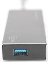 5v usb laidas - DIGITUS USB 3.0 Hub 7-port Incl. 5V / 3.5A power supply aluminum housing - 3 nuotrauka