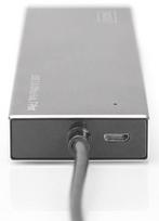 5v usb laidas - DIGITUS USB 3.0 Hub 7-port Incl. 5V / 3.5A power supply aluminum housing - 4 nuotrauka