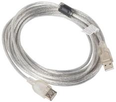 usb male to female - Lanberg Cable USB to USB Transparent 5 m - 2 nuotrauka