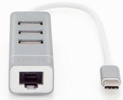 Pirkti Digitus USB Type-C 3-Port HUB + Fast Ethernet LAN DA-70253 - Photo 3
