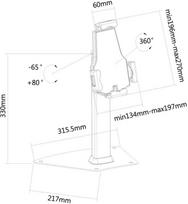 standing desk - NewStar Tablet Deskstand TABLET-D150SILVER - 3 nuotrauka