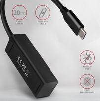 usb 3.2 gen 2 cable - AXAGON HUE-M1C 4x USB3.2 Gen 1 MINI hub, metal, 20cm USB-C cable - 2 nuotrauka